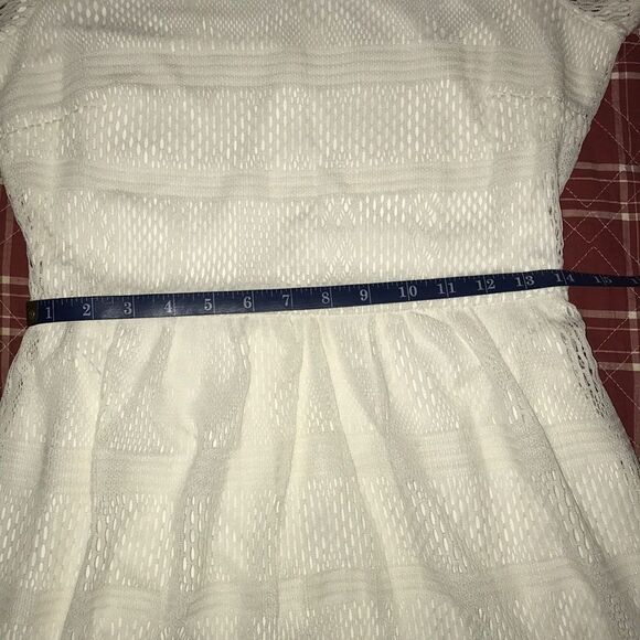 Beautiful Ann Taylor lace eyelet white skater women’s mini dress NWT size 4 - Picture 7 of 16